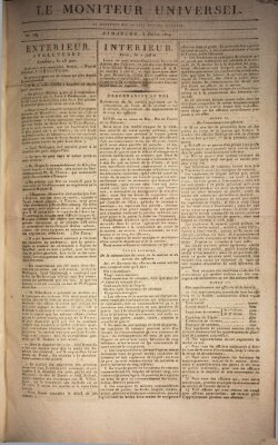 Le moniteur universel Sonntag 3. Juli 1814