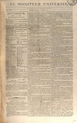 Le moniteur universel Mittwoch 3. August 1814