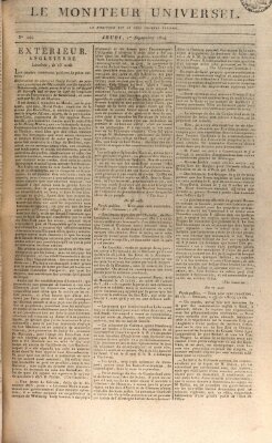 Le moniteur universel Donnerstag 1. September 1814