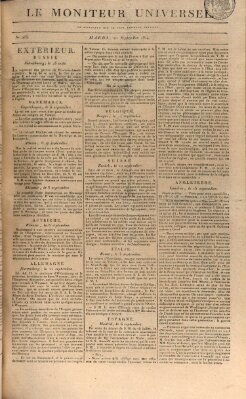 Le moniteur universel Dienstag 20. September 1814