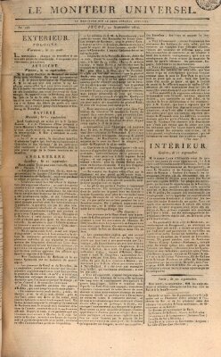 Le moniteur universel Donnerstag 22. September 1814