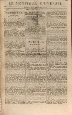 Le moniteur universel Freitag 28. Oktober 1814