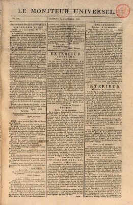 Le moniteur universel Samstag 2. Dezember 1815