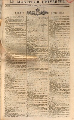 Le moniteur universel Sonntag 7. April 1816