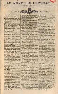 Le moniteur universel Montag 29. April 1816