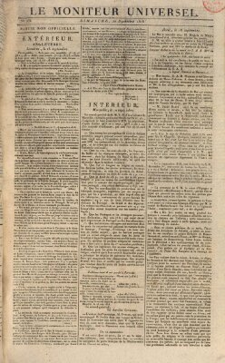 Le moniteur universel Sonntag 20. September 1818