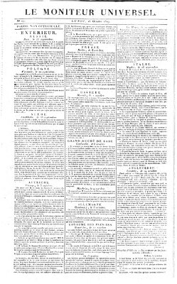 Le moniteur universel Montag 18. Oktober 1819