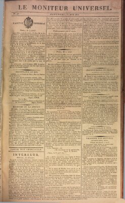 Le moniteur universel Mittwoch 5. April 1820