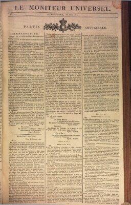 Le moniteur universel Sonntag 16. April 1820