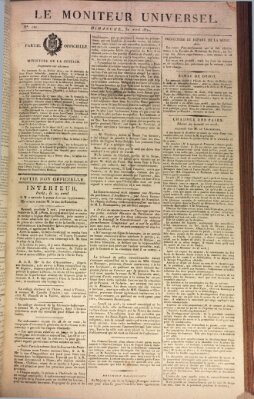 Le moniteur universel Sonntag 30. April 1820