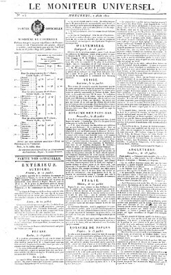 Le moniteur universel Mittwoch 2. August 1820