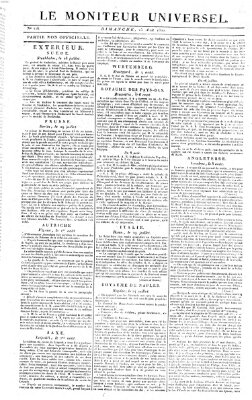 Le moniteur universel Sonntag 13. August 1820