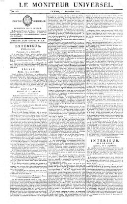 Le moniteur universel Donnerstag 21. September 1820