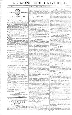 Le moniteur universel Sonntag 24. September 1820