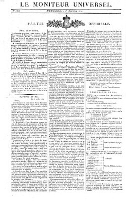 Le moniteur universel Mittwoch 1. November 1820