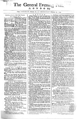 The general evening post Mittwoch 19. Februar 1755