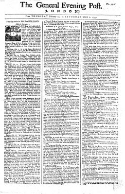 The general evening post Freitag 28. Februar 1755