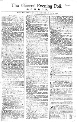 The general evening post Donnerstag 3. April 1755