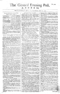 The general evening post Montag 14. April 1755