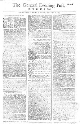 The general evening post Dienstag 15. April 1755