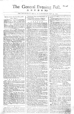 The general evening post Freitag 18. April 1755