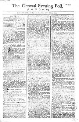 The general evening post Samstag 3. Mai 1755