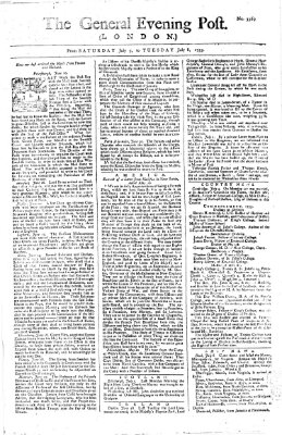 The general evening post Sonntag 6. Juli 1755