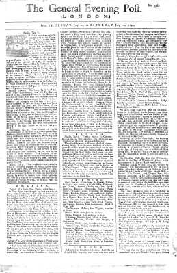 The general evening post Samstag 12. Juli 1755