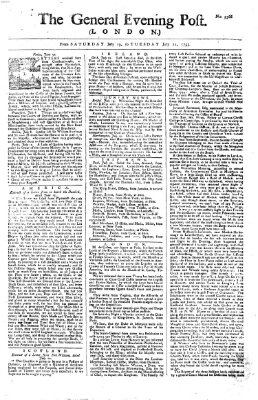 The general evening post Samstag 19. Juli 1755