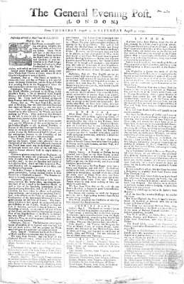 The general evening post Freitag 8. August 1755