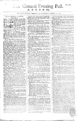 The general evening post Samstag 6. September 1755