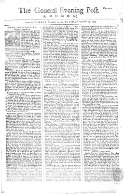 The general evening post Samstag 20. September 1755