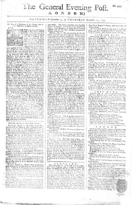 The general evening post Donnerstag 25. September 1755