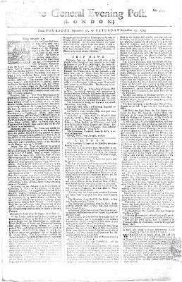 The general evening post Freitag 26. September 1755