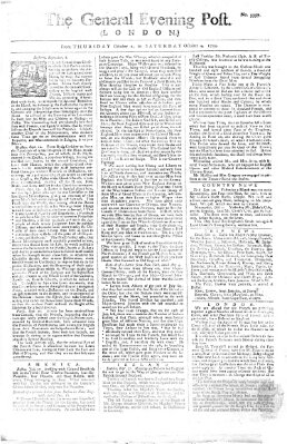 The general evening post Samstag 4. Oktober 1755