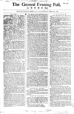 The general evening post Donnerstag 23. Oktober 1755