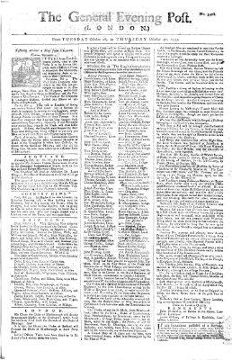 The general evening post Mittwoch 29. Oktober 1755