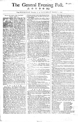 The general evening post Samstag 8. November 1755