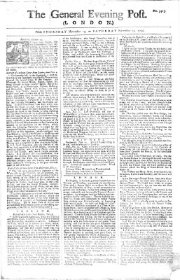 The general evening post Freitag 14. November 1755