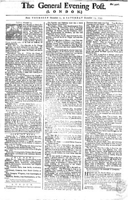 The general evening post Freitag 12. Dezember 1755