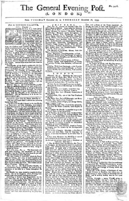 The general evening post Dienstag 16. Dezember 1755