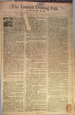 The general evening post Samstag 3. Januar 1756