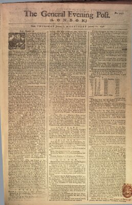 The general evening post Donnerstag 8. Januar 1756