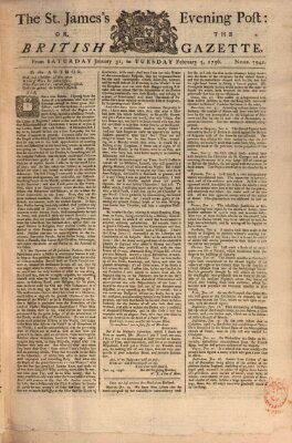 The general evening post Sonntag 1. Februar 1756