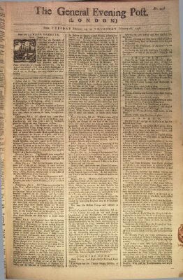 The general evening post Dienstag 24. Februar 1756