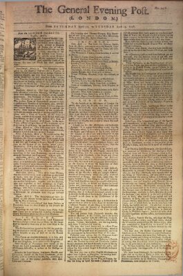 The general evening post Samstag 10. April 1756