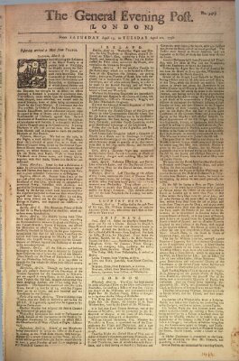 The general evening post Sonntag 18. April 1756