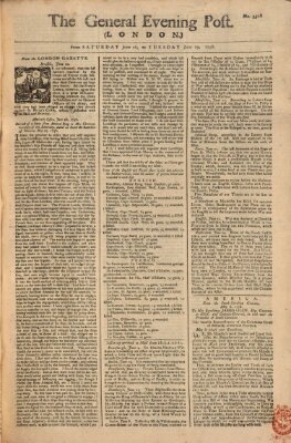 The general evening post Dienstag 29. Juni 1756