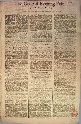 The general evening post Donnerstag 15. Juli 1756