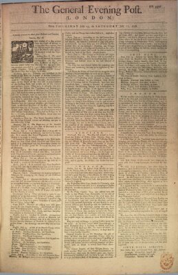 The general evening post Samstag 17. Juli 1756